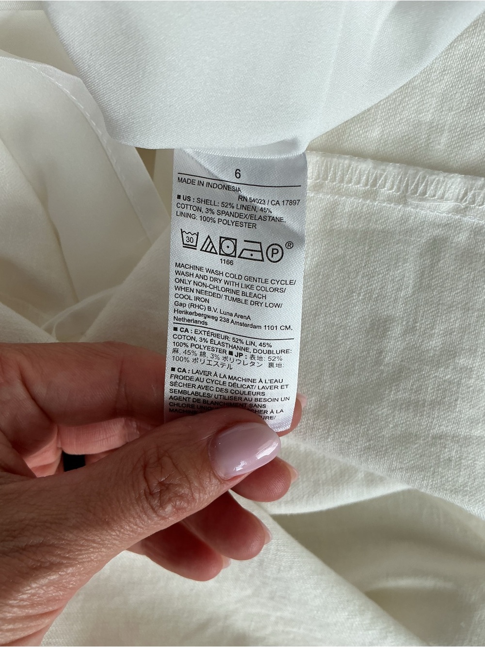 Banana Republic | Linen Blend Button Front High Rise Skirt Ivory White Size 6 - Picture 8 of 9